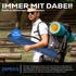 Tronitechnik Campingstuhl Faltstuhl blau mit Getränkehalter und Tragetasche faltbar