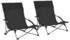 vidaXL Klappbare Strandstühle 2 Stk. Stoff Schwarz (312489)