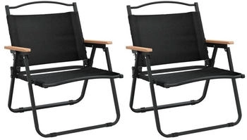 vidaXL Campingstühle 2 Stk. Oxford-Gewebe Schwarz (319482)