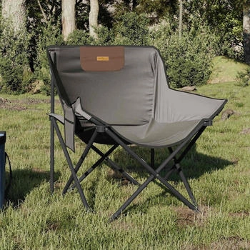 vidaXL Campingstühle mit Tasche Klappbar 2 Stk. Grau