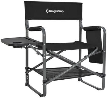 Kingcamp Regie Stuhl Director Multi Camping Faltstuhl Klappstuhl Armlehne Tisch schwarz