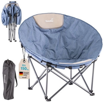 Skandika Campingstuhl Moonchair Kupari XL Camping Klappstuhl Faltstuhl gepolstert 150 kg blau