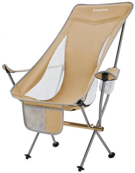 Kingcamp Campingstuhl Cataby Deluxe Camping Klappstuhl Alu 120 kg beige