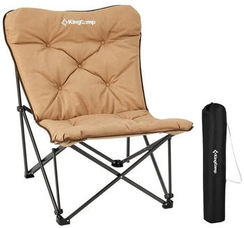 Kingcamp Campingstuhl Lindon Relax Schmetterlingsstuhl Lounge Stuhl Stahl 136kg beige