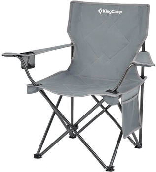 Kingcamp Campingstuhl Tanger Camping Faltstuhl XL Strand Klappstuhl Leicht Stahl 120kg grau