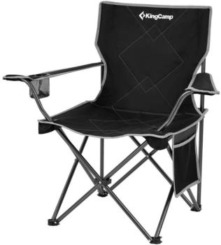 Kingcamp Campingstuhl Tanger Camping Faltstuhl XL Strand Klappstuhl Leicht Stahl 120kg schwarz