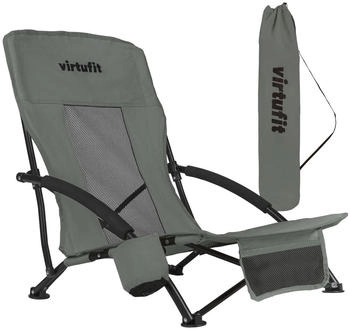 virtufit Strandstuhl - Klappbarer - Grau grau