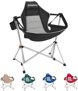 Kingcamp Campingstuhl Orchid Schaukel Stuhl Camping Klappstuhl Verstellbar 120kg beige