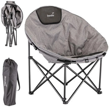 Skandika Campingstuhl Moonchair Kupari XL - klappbar - 150kg Benutzergewicht - gepolstert grau