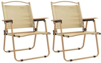 vidaXL Campingst&uuml;hle 2 Stk. Beige Oxford-Gewebe (319484)