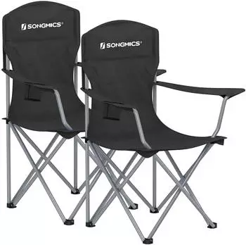 Songmics Campingstuhl Klappstuhl, 2er Set, bis 150 kg belastbar
