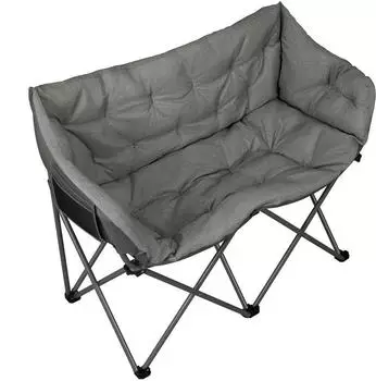 Woltu Padded double chair, dark grey