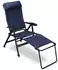 Eloneo Camping chair with removable footrest, blue