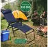 Eloneo Camping chair with removable footrest, blue