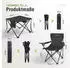 HOMECALL Folding table and 2 chairs set, black