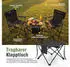 HOMECALL Folding table and 2 chairs set, black