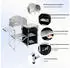 Woltu Camping kitchen with cabinet, black