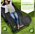 tillvex Extra-wide camping bed, 210 cm, black