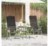 vidaXL Set of 2 aluminium 5-position chairs, black