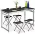 Relaxdays Adjustable table with 4 chairs