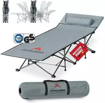 Atacama Atacama XXL camp bed, grey