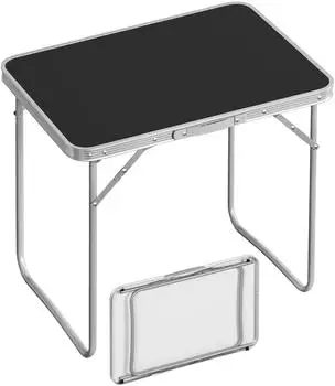 Woltu Black picnic table, 70 cm