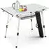 Arebos Adjustable folding camping table, 120 x 70 cm, silver