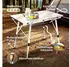 Arebos Adjustable folding camping table, 120 x 70 cm, silver