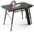 Arebos Adjustable folding camping table, 120 x 70 cm, black