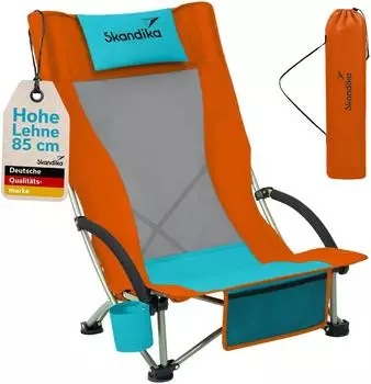 Skandika Beach chair, orange and blue