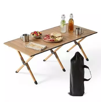 Relaxdays Adjustable wood-look table