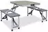 vidaXL Table with 4 aluminium seats, grey