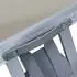 vidaXL Table with 4 aluminium seats, grey