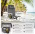 TecTake Coral backpack beach chair, grey