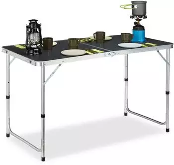Relaxdays Adjustable camping table, 120 cm
