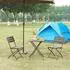 en.casa Lillestrøm camping table, dark brown wood-effect finish