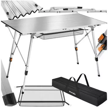 TecTake BASTIAN table, silver