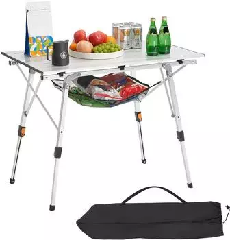 VEVOR Roll-up table, 90 cm, silver