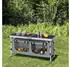Woltu Camping cupboard table, black