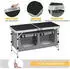 Woltu Camping cupboard table, black