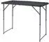 en.casa Adelfia adjustable camping table, rattan-effect finish