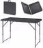 en.casa Adelfia adjustable camping table, rattan-effect finish