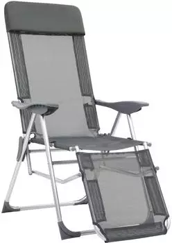 vidaXL Set of 2 chairs with footrest