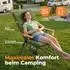 HOMECALL Luxury 4-position camping chair, green