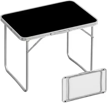 Relaxdays Black folding side table