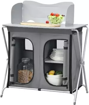 en.casa Tullinge folding camping kitchen, 105 cm
