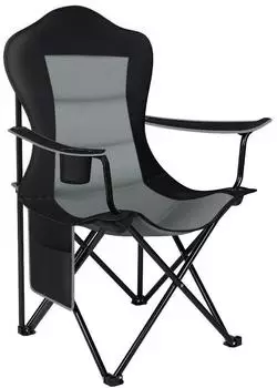 Woltu Portable chair, black and dark grey