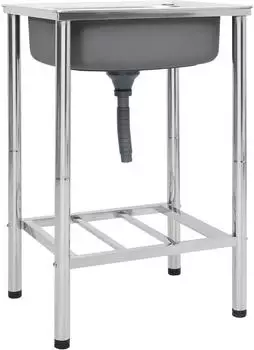 vidaXL Standalone stainless steel sink basin