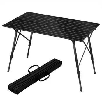 Woltu Adjustable aluminium table, black