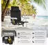 TecTake Coral backpack beach chair, black